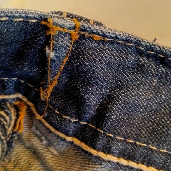 Mek Y2K Mens NEW YORK Denim 100% Cotton Dark Wash Jeans sz 32/34 - Picture 5 of 16